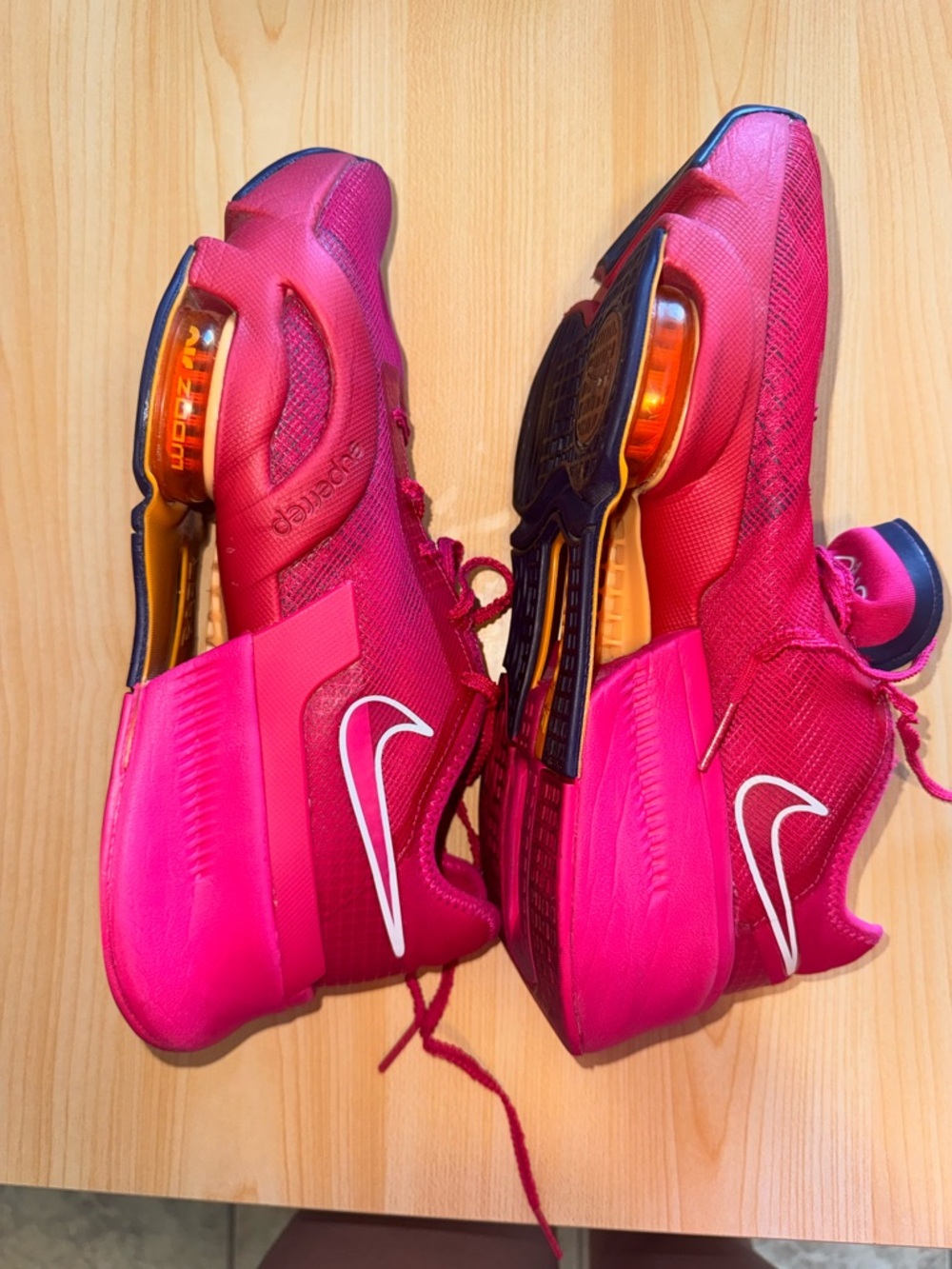 Nike Hot Pink Running Sneakers with White Swoosh